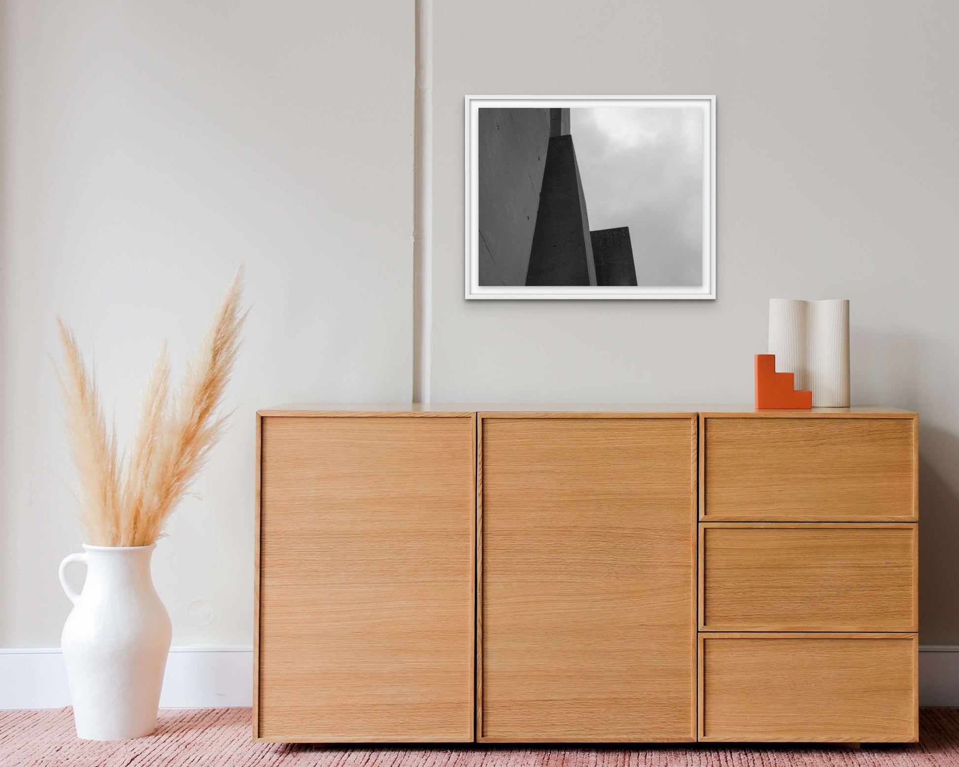 Installed print of Wotrubakirche No. 3 by Larry Halff