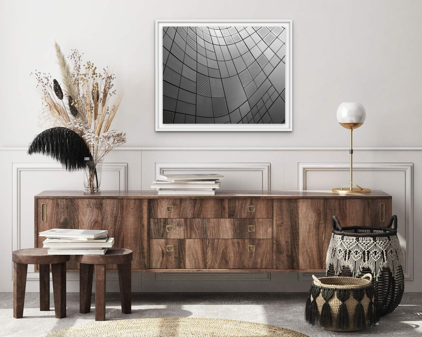 Installed print of Dongdaemun Design Plaza No. 1 by Larry Halff